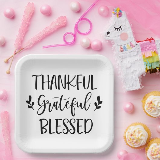 Dankbar, gesegnet pappteller (Party)