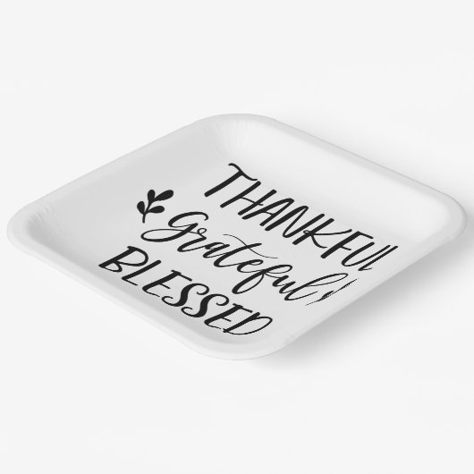 Dankbar, gesegnet pappteller (Gewinkelt)