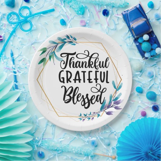 Dankbar, gesegnet pappteller (Party)