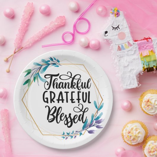 Dankbar, gesegnet pappteller (Party)