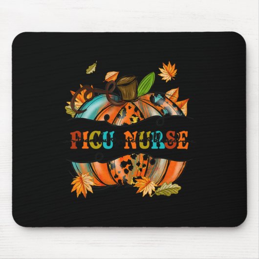 Dankbar, gesegnet PICU Nurse Pumpkin Autum Mousepad (Vorne)