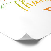 Dankbar, gesegnet poster (Ecke)