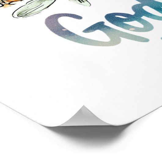 dankbar, gesegnet poster (Ecke)