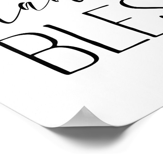 dankbar, gesegnet poster (Ecke)