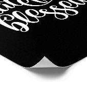 Dankbar gesegnet poster (Ecke)