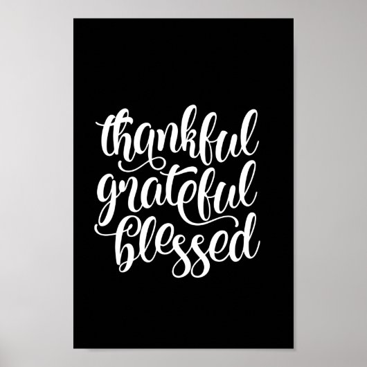 Dankbar gesegnet poster (Vorne)