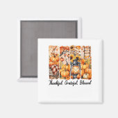 Dankbar, gesegnet Pumpkin Fall Thanksgivin Magnet (Vorderseite/Rückseite)