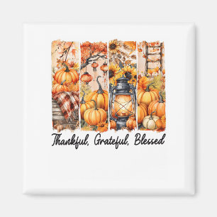 Dankbar, gesegnet Pumpkin Fall Thanksgivin Magnet