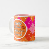 Dankbar gesegnet Pumpkin Gewürz besessen Rosa Zweifarbige Tasse (Vorderseite Links)
