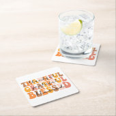 Dankbar, gesegnet rechteckiger pappuntersetzer (Vor Ort)