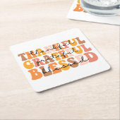 Dankbar, gesegnet rechteckiger pappuntersetzer (angewinkelt)