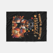 Dankbar, gesegnet Rottweiler Dog Fall Y'al Fleecedecke (Vorderseite (Horizontal))