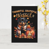 Dankbar, gesegnet Rottweiler Dog Fall Y'al Karte (Gelbe Blume)