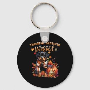Dankbar, gesegnet Rottweiler Dog Fall Y'al Schlüsselanhänger