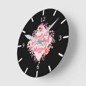 Dankbar, gesegnet runde wanduhr (Winkel)