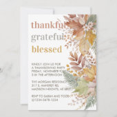 Dankbar, gesegnet rustikalen Erntedank Einladung (Vorderseite)