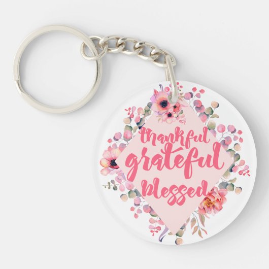 Dankbar, gesegnet schlüsselanhänger (Vorderseite)