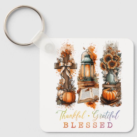 Dankbar, gesegnet schlüsselanhänger (Vorderseite)