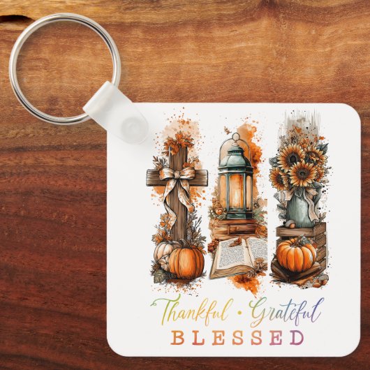 Dankbar, gesegnet schlüsselanhänger (Vorderseite)