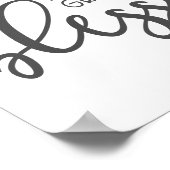 Dankbar, gesegnet Schwarz und Weiß Poster (Ecke)