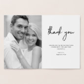 dankbar, gesegnet | Script und Foto Gold Folienkarte (Innenseite)