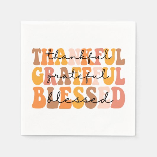 Dankbar, gesegnet serviette (Vorderseite)