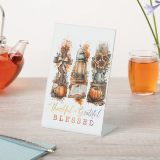 Dankbar, gesegnet sockelschild