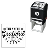 Dankbar Gesegnet Typography  Permastempel (Beispiel)
