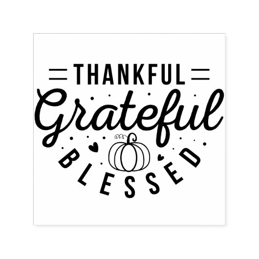 Dankbar Gesegnet Typography  Permastempel (Design)