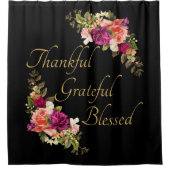Dankbar, gesegnet und Christlich Duschvorhang (Vorderseite)
