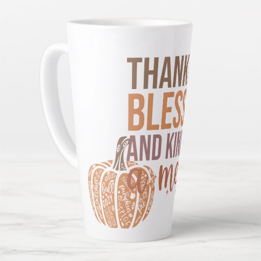 Dankbar gesegnet und irgendwie ein Chaos Milchtasse (Linke Ecke)