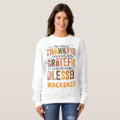 Dankbar gesegnet und lustig sweatshirt (Vorne ganz)
