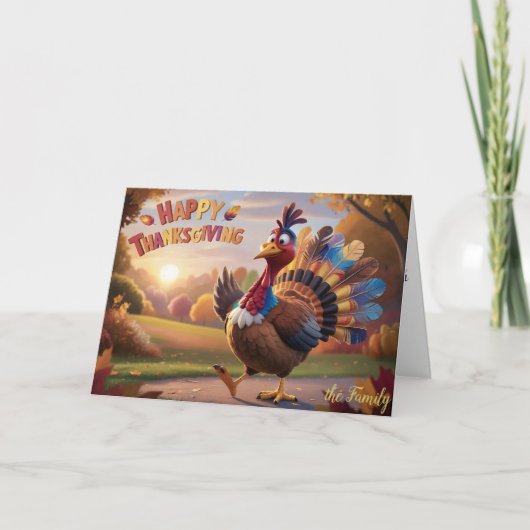 Dankbar, gesegnet und von der Türkei besessen Dankeskarte (Vorderseite)