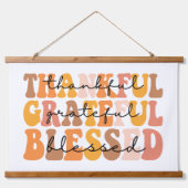 Dankbar, gesegnet wandteppich mit holzrahmen (Vorne)