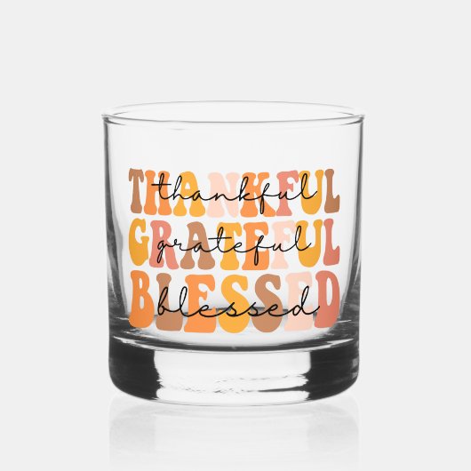 Dankbar, gesegnet whiskyglas (Vorderseite)