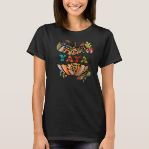 Dankbar, gesegnet Yaya Happy Thanksgiving T-Shirt