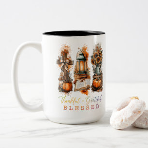 Dankbar, gesegnet zweifarbige tasse