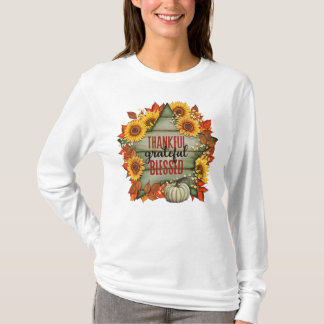 Dankbar gesegnete Herbst-Star-T - Shirt