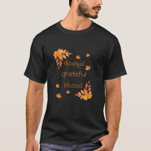 Dankbar gesegnete Herbstlaub im Herbst T-Shirt
