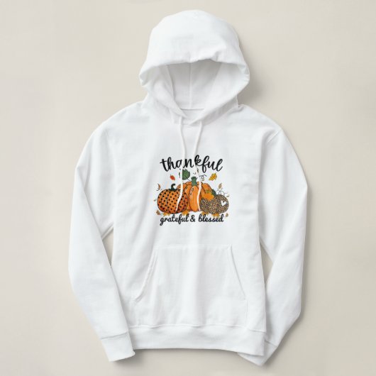Dankbar gesegnete Herbstpumpen Hoodie (Design vorne)