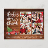 Dankbar gesegnete Holztransporter 4 Foto Postkarte (Vorderseite)