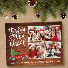 Dankbar gesegnete Holztransporter 4 Foto Postkarte