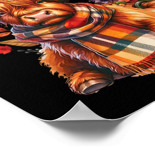 Dankbar gesegnete Kuh Fall Y'all Herbst Poster (Ecke)