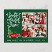 Dankbar gesegnete LKW 4 Foto Green Postkarte (Vorderseite)