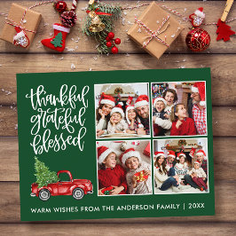 Dankbar gesegnete LKW 4 Foto Green Postkarte