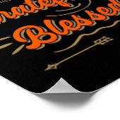 Dankbar gesegnete Männer Poster (Ecke)