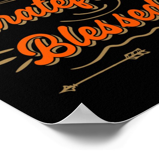 Dankbar gesegnete Männer Poster (Ecke)