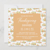 Dankbar gesegnete Minimalistische Erntedank Einladung (Rückseite)