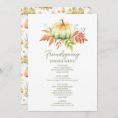 Dankbar gesegnete Minimalistische Freundschaft Menükarte (Vorne/Hinten)