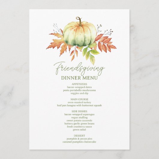 Dankbar gesegnete Minimalistische Freundschaft Menükarte (Vorderseite)